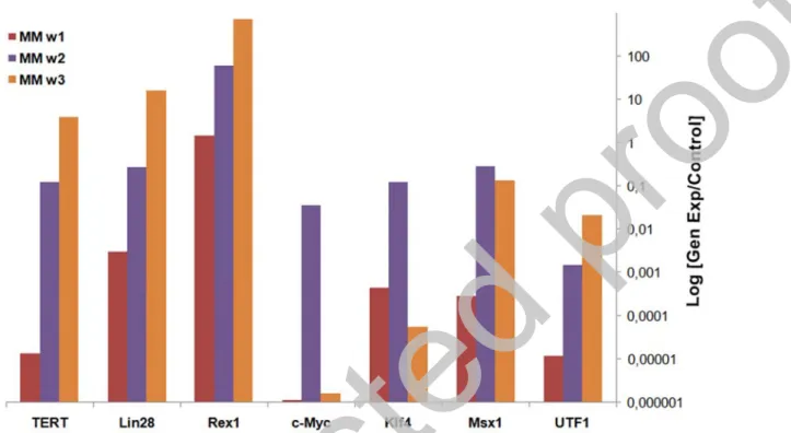 Figure 7: Pluripotent gene expression analysis of colonies formed after virus infection