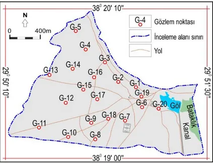 Şekil 6. Sondaj lokasyon haritası. 