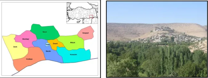 Figure 1: The map of Mardin center              Figure 2: General view of Akarsu town, the                                                                                                                                                                      
