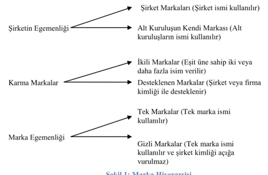 Şekil 1: Marka Hiyerarşisi 