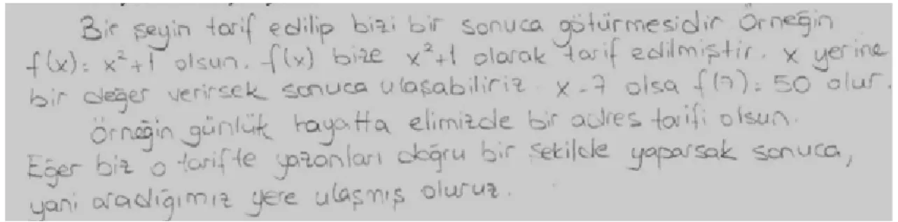 Şekil 10. 3 nolu  öğrencinin cevabı 