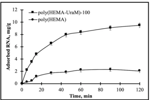 Figure 5: The effect of time. pH: 7.0; C RNA : 0.5 mg/mL; temperature: 25 °C 