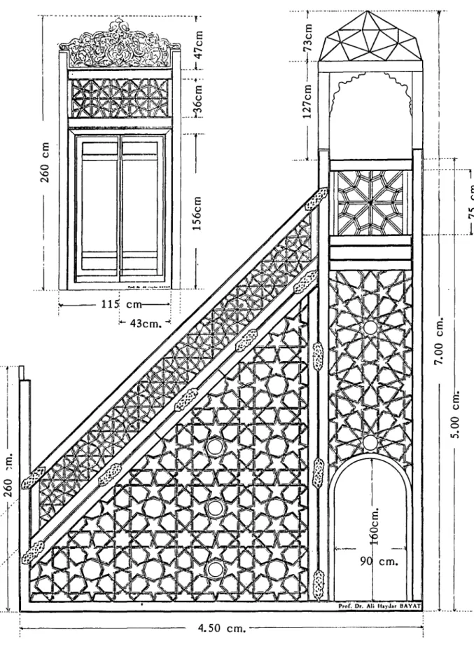 Tablo 3: Minberin boyutları 