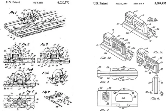 Figure 9. 1977 Richard E. Mclennan and Robert Looker design patent (on the  left). Patent of the same names 1997 (on the right) (Wagner et al., 1997)
