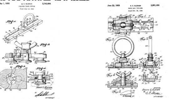 Figure  3.  Edwin C. Elsner's 1956 (Elsner, 1956) and 1959 patents (Mar,  1959). 