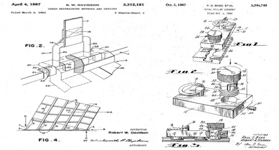 Figure 8. Robert W. Davidson's 1967 patent clip (on the left) (Davidson,  1967). Paul D