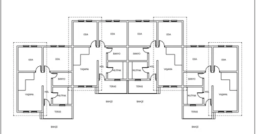 Figure 1: Beyciler Housing Project – a block of four detached houses. 