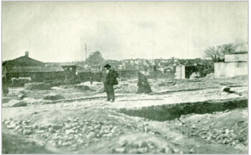 Şekil 12. Semiz Ali Paşa Medresesi’nden Edirnekapı’ya yol çalışması (Mecmua, 1929)