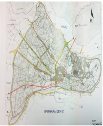 Şekil 20. Tarihi yarımadada genel ulaşım sistemi (İBB, 2003)