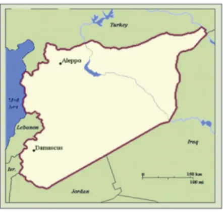 Şekil 1. Suriye haritası