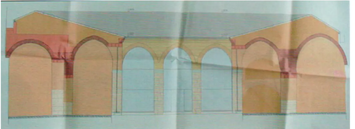 Şekil 2. 8  Atrium Öneri Proje, Avlu Kesit (Net Yapı, 2000) 