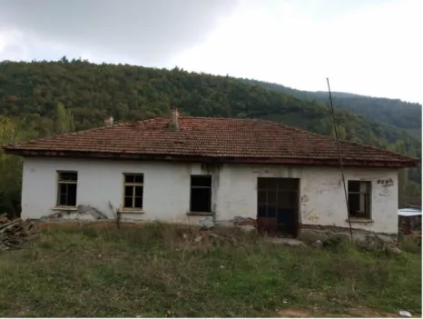 Şekil 4.10 Köyde bulunan eski okul yapısı. Hisardere 4, Ada/Parsel Numarası: 930/  139 (M