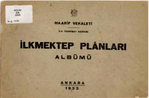 Şekil 2.3, İlk Mektep Planları (1933). 