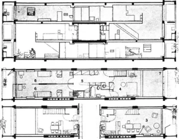 Şekil 7. Unité d'Habitition daire planları (URL-1) 