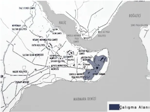 Şekil 1.10:1520-1603 döneminde Tarihi Yarımada’da inşa edilen mimari eserler                                    (K: Kuban D., Y: Sağlam M.) 