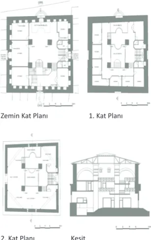 Şekil 3. Trabzon Bedesteni restorasyon projesi  çizimleri (Çizen, H. Emre Engin)