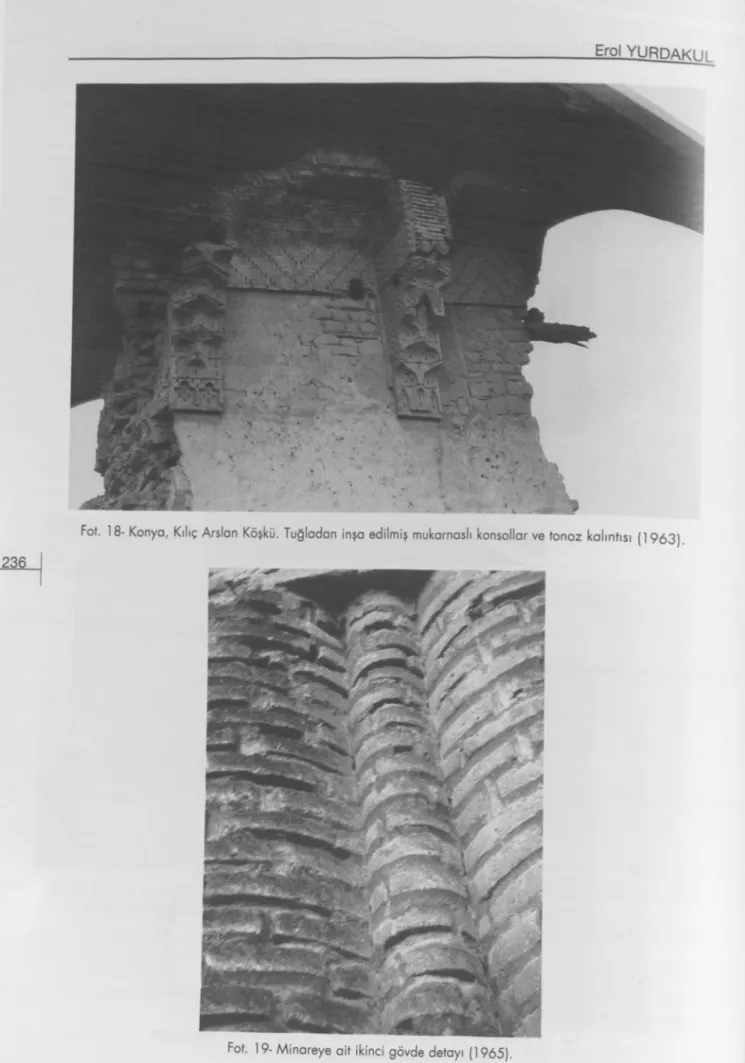 Fot. 19- Minareye ait ikinci gövde detayı (1965). 