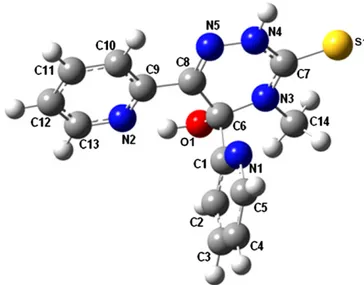 Fig. 5. The theoretical geometric structure of the title compound.