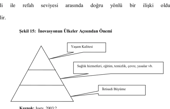 ġekil 15:  Ġnovasyonun Ülkeler Açısından Önemi 