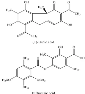 Fig. 2: Mortality of Sitophilus granarius (L.) exposed to  the extract and two secondary metabolites of Usnea  longissima at different doses 