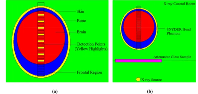 Fig. 3. The simulation geometry for photon and neutron transmission calcu- calcu-lations obtained from MCNPX Visual Editor (VE X_22S).