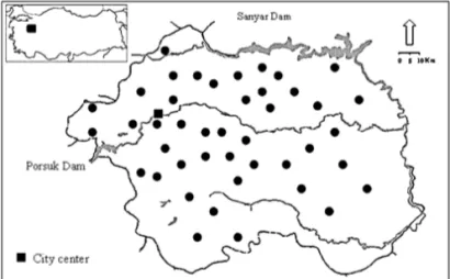 Fig. 1. Soil sampling sites in Eskis¸ehir area, Turkey, from where actinomycetes were isolated.