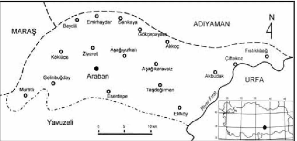 Figure 1. Map of the research area.                                                               