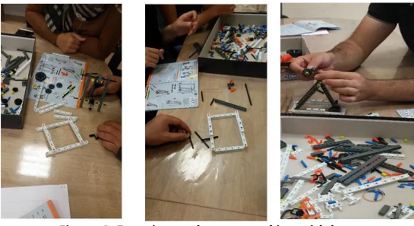 Figure 4. Experimental group working with lego 