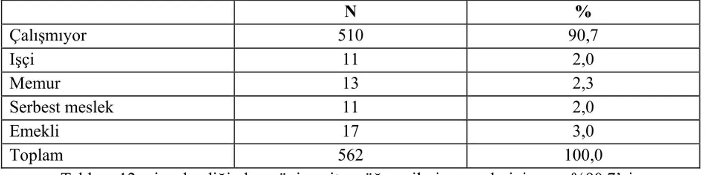 Tablo 10 incelendiğinde; üniversite öğrencilerinin anne eğitim düzeylerinin 