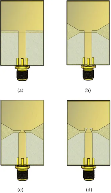 Şekil 3. Model tasarım aşamaları: Model (a), Model (b), Model (c), Model (d) 