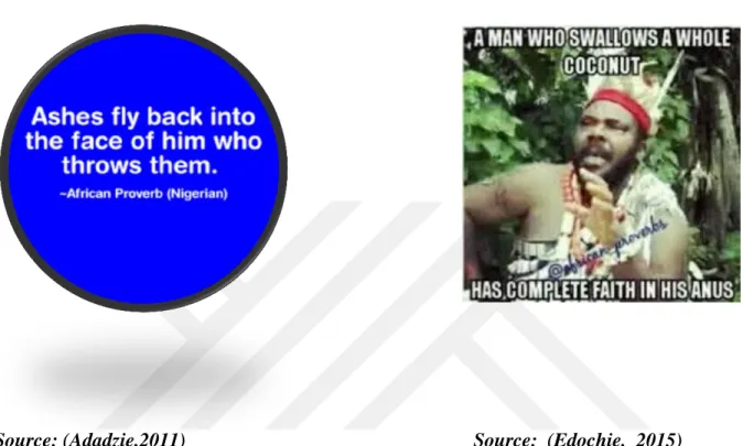 Figure 3: Nigerian proverb                                                Figure 4: Nigerian proverb 