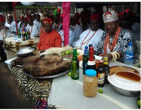 Figure 13: The King and his chiefs during the new yam festival 
