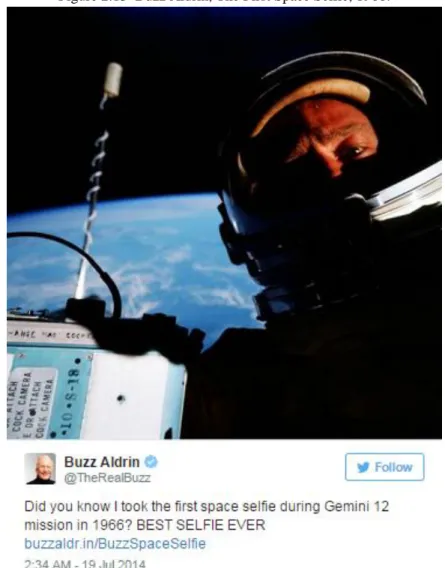 Figure 2.13  Buzz Aldrin, The First Space Selfie, 1966.