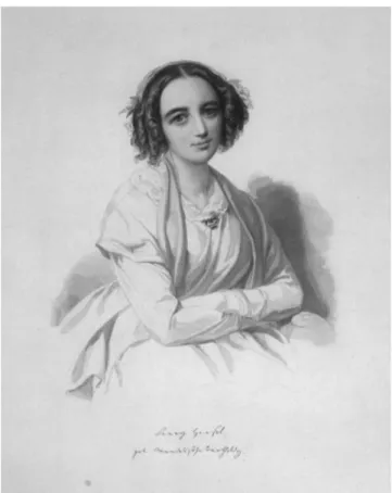 Şekil 7. Wilhelm Hensel, Fanny Hensel’in son portresi, 1847  şarkılar cennetin krallığına gider.” sözleri 