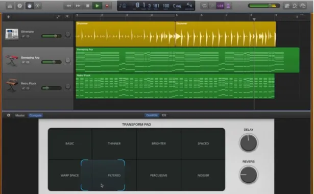 Figure 10. Apple GarageBand Interface (Sethi, 2015) 