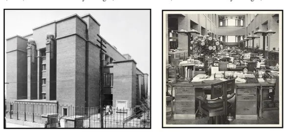 Figure 2.4 Larkin Building exterior view,                       Figure 2.5 Larkin Building interior  