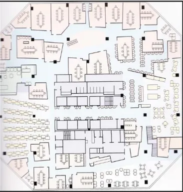 Figure 3.6 Chiat/Day Office building’s plan, designed by TBWA, 1997, Los Angles.  