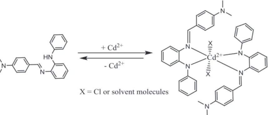 Figure 6. Linear relationship between absorbance intensity and Cd 2+ concentration (0–20 µ M).