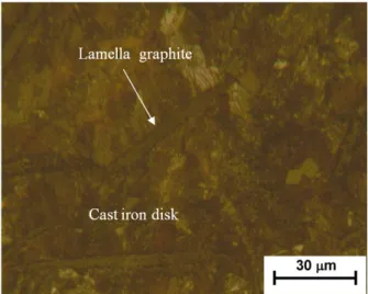 Figure 5. An example of image taken by a LM  micrograph from the GGL sample surface at 30x  magnification, showing porosity and lamella graphite 