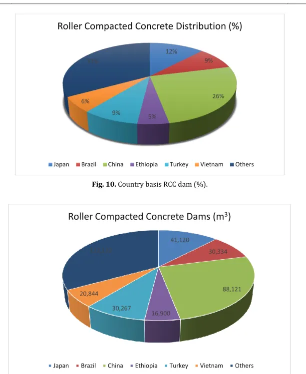 Fig. 10. Country basis RCC dam (%). 