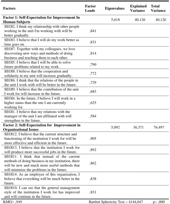 Table 2. Main Sample: Exploratory Factor Analysis Findings 