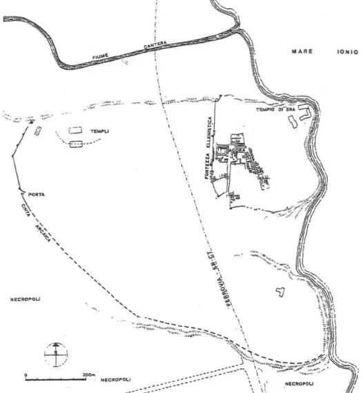 Şekil 2.8: Megara Hyblaea genel kent planı (Voza 1999, 72, Fig. 56). 