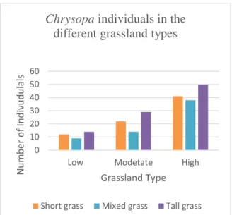 Figure  2.  The number of Chrysopa  individuals in  the survey area 