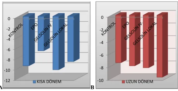 Şekil 35:A:Kısa dönem deney öncesi SFİ B: Uzun dönem deney öncesi SFİ 