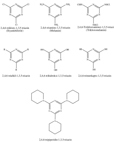 Şekil 1.1.3. s-triazin bileşiklerine örnekler 