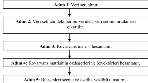 Şekil 2.6’ da temel bileşen analizinin blok diyagramı verilmiştir.  
