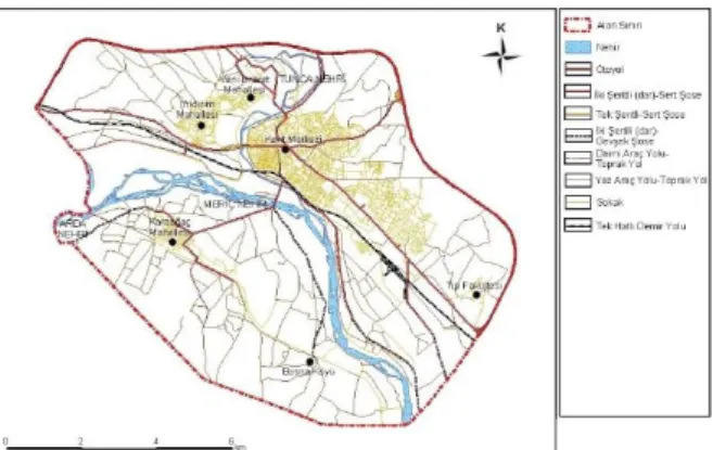 Şekil 1.16Edirne’nin tarihi kent merkezi eşikler ve gelişmesi (Birlik, 2006) 