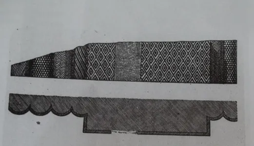 Şekil 2: Uruk Yapılarının Birinin Cephesindeki Mozaik Bezeme (Üstüner 2002). 