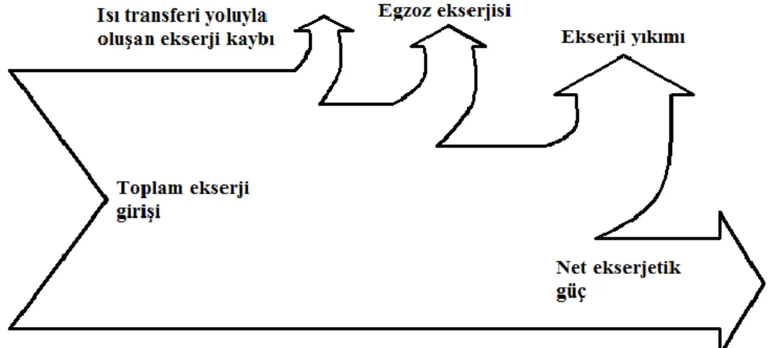 Şekil 3.17. Ekserji Akış Diyagramı 