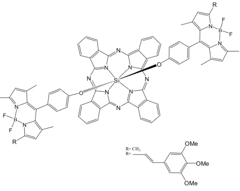 Şekil 1.13. Di- Bodipy – Ftalosiyanin denemesi 